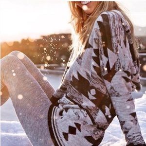 AEO Oversized Hooded Aztec Sweater